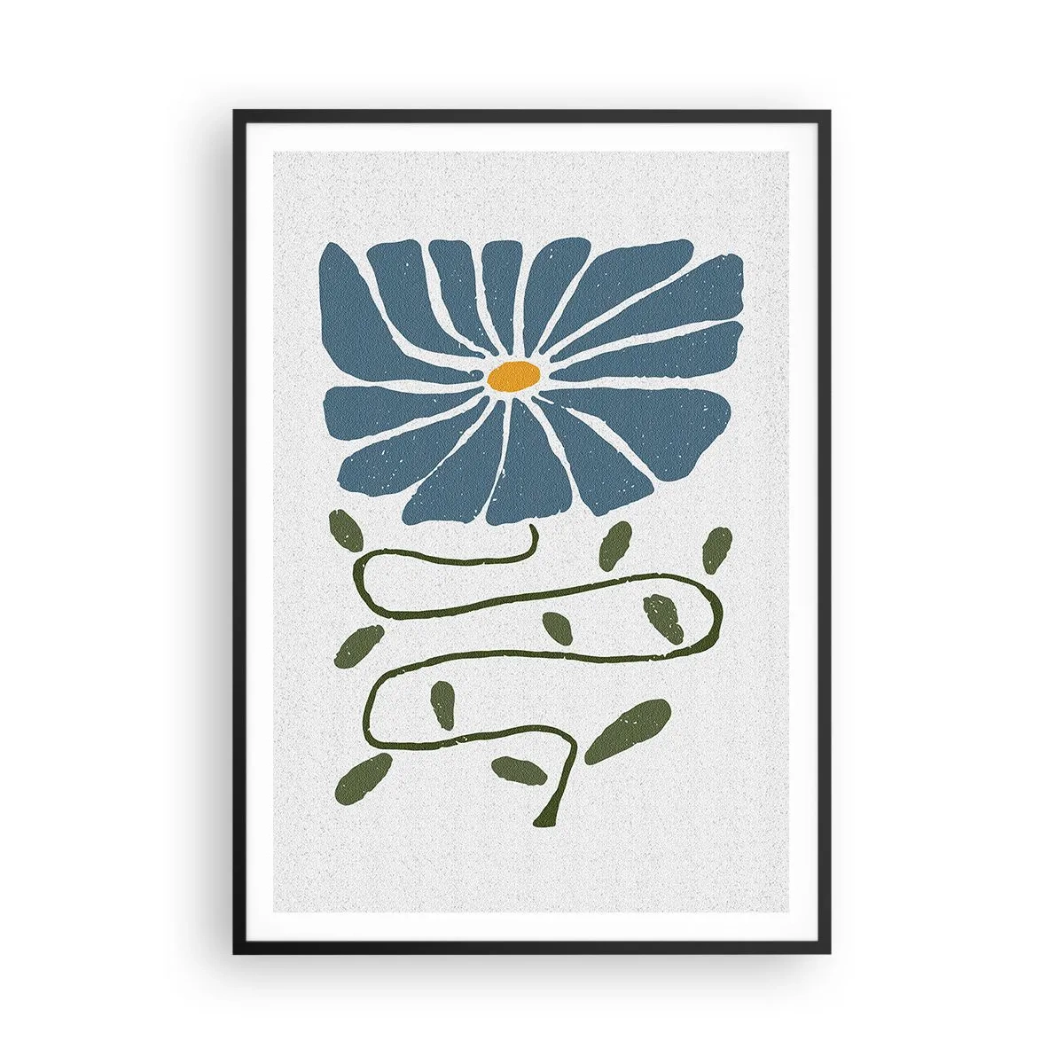 Poster in cornice nera - Il ramo del fiore - 70x100 cm