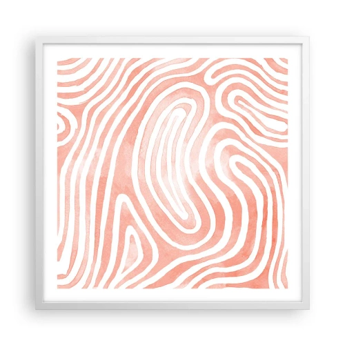Poster in cornice bianca - Nel labirinto di corallo - 60x60 cm