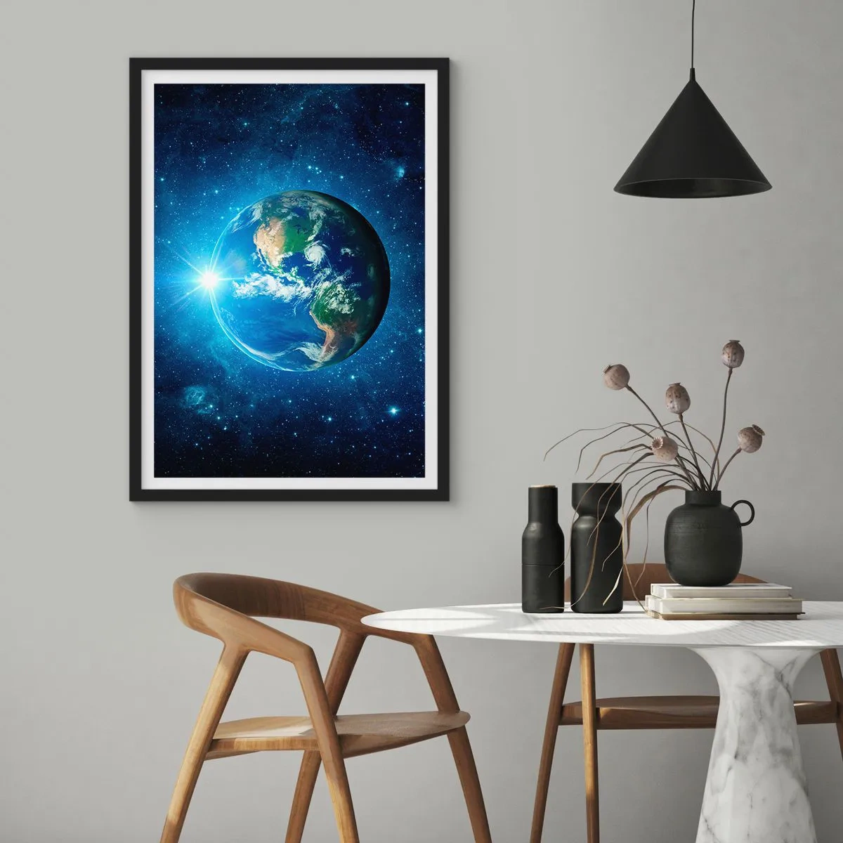 Poster in cornice nera - Siamo in cielo - 70x100 cm