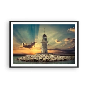 Poster in cornice nera - Luce - Bontà - Bellezza - 91x61 cm