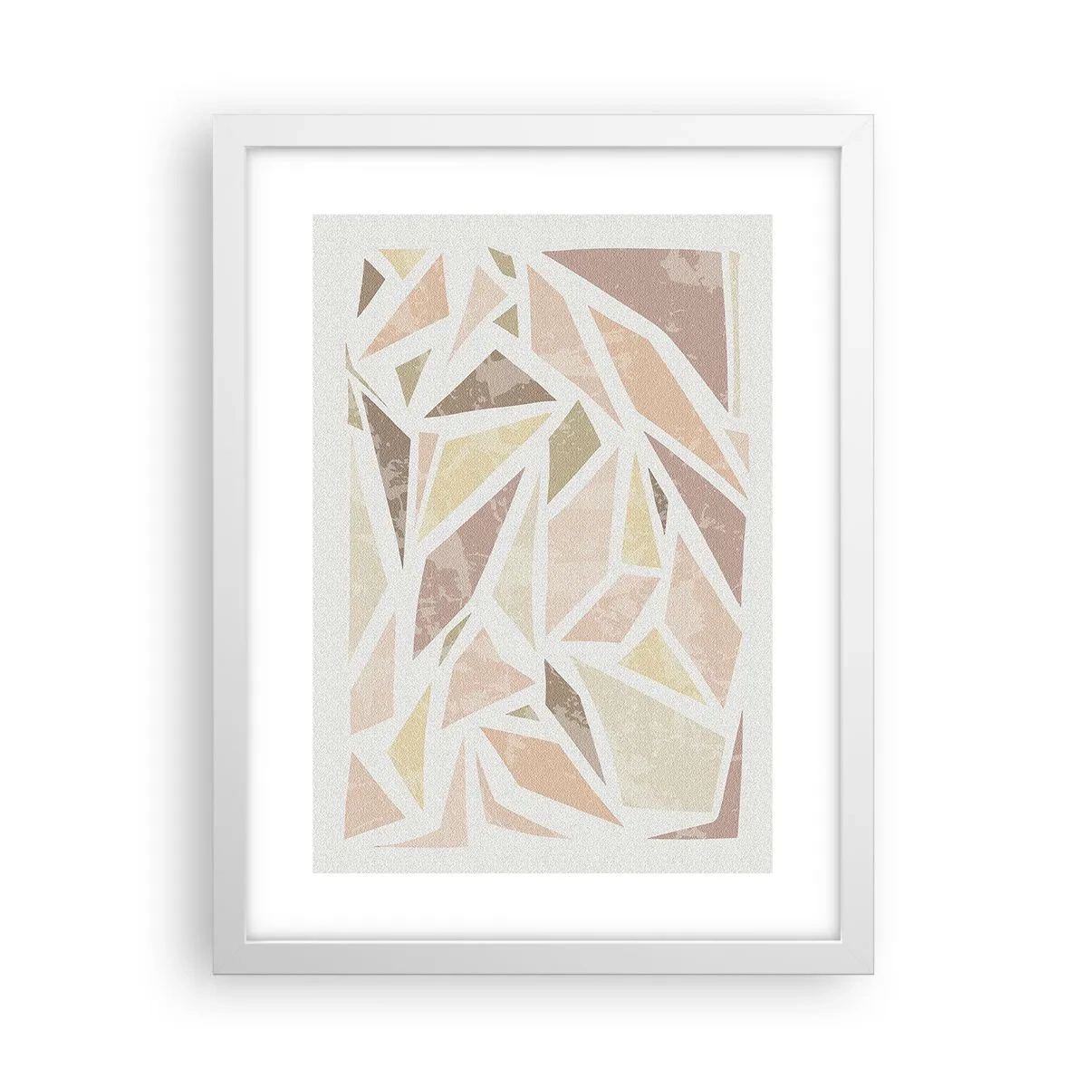 Poster in cornice bianca - Composizione da vetrata - 30x40 cm