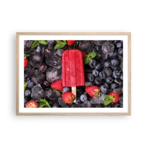 Poster in cornice rovere chiaro - Il sapore della calda estate - 70x50 cm