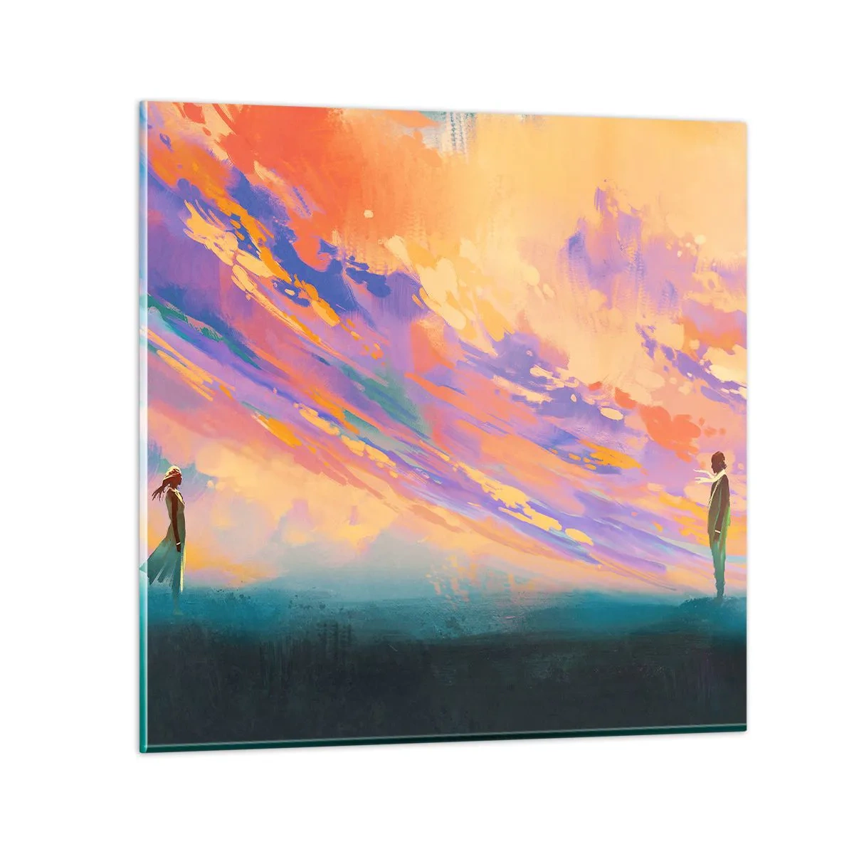 Quadro su vetro - Forza di attrazione - 40x40 cm