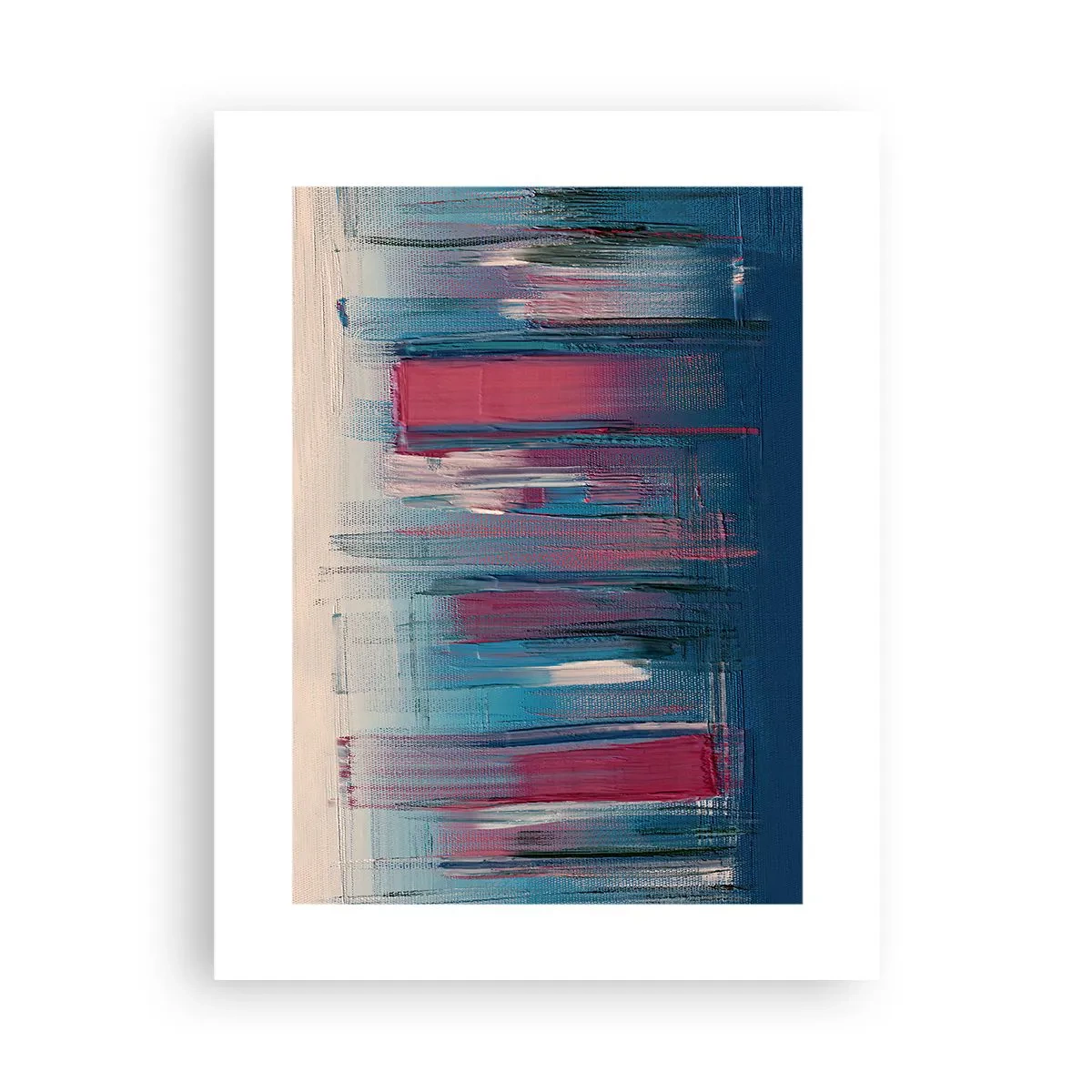 Poster - Composizione verticale in blu e rosso - 30x40 cm