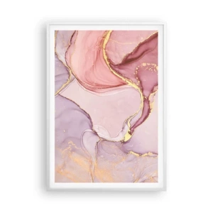 Poster in cornice bianca - La carezza dei colori - 70x100 cm