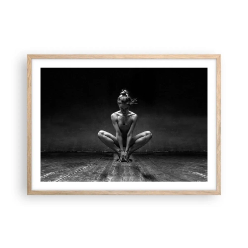 Poster in cornice rovere chiaro - La concentrazione dell'energia della danza - 70x50 cm