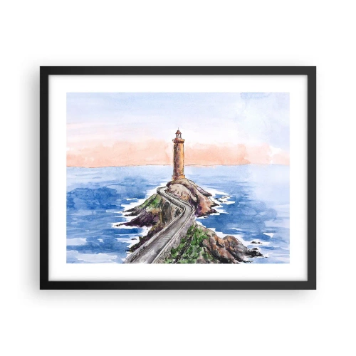 Poster in cornice nera - Rivolto verso il mare - 50x40 cm