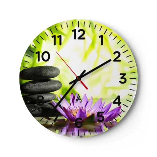 Orologio da parete - Orologio in Vetro - In un cespuglio di bambù - 40x40 cm