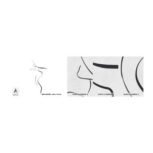 Campione di Fotomurale Premium Canvas - Inafferrabile come un'onda - Astrazione, Corpo della donna, Donna In Un Cappello - 100x30 cm