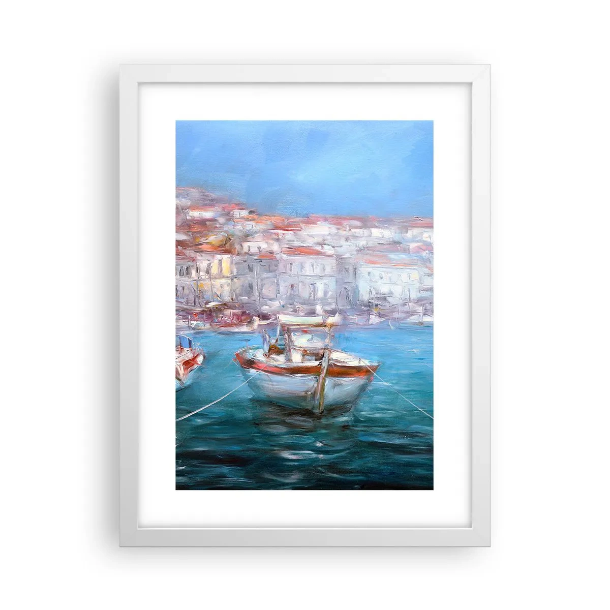 Poster in cornice bianca - Golfo italiano - 30x40 cm