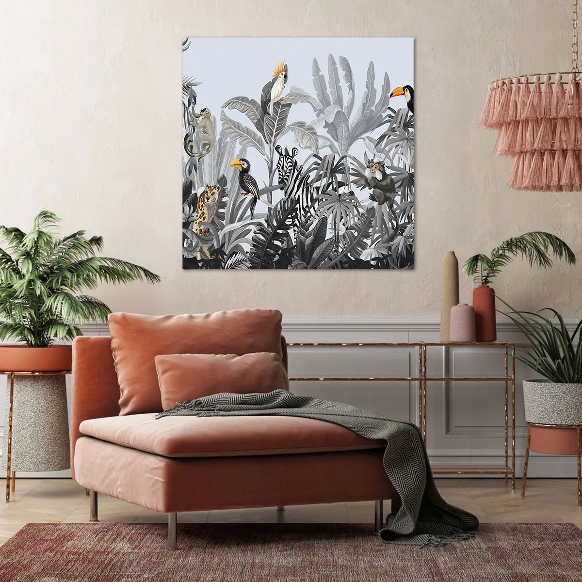 Quadro su tela - Stampe su Tela - Favola africana - 40x40 cm