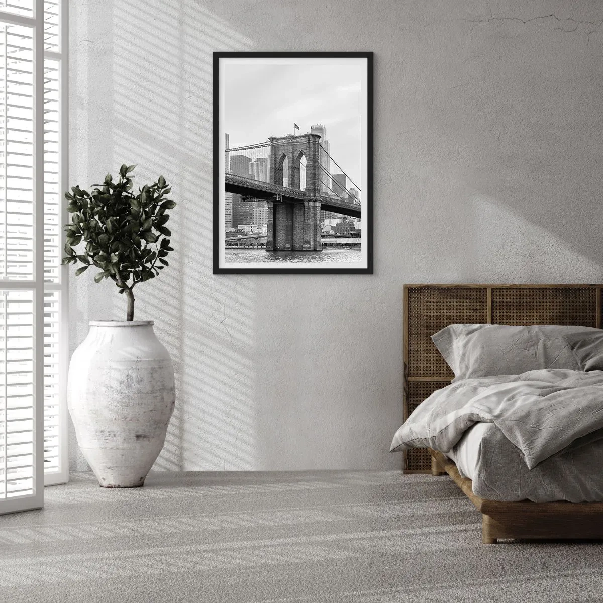 Poster in cornice nera - Atmosfera di New York - 30x40 cm