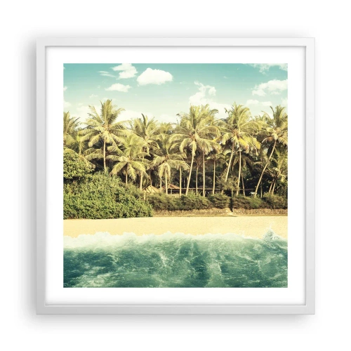 Poster in cornice bianca - Forse qui? - 50x50 cm