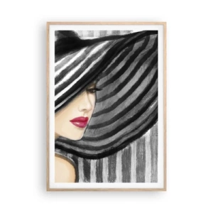 Poster in cornice rovere chiaro - Dove trovarti? - 70x100 cm