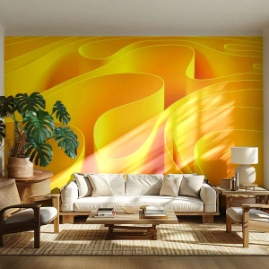Fotomurali Standard Eco - Come onde di sole - 3D, Moderno, Linee - 250x175 cm
