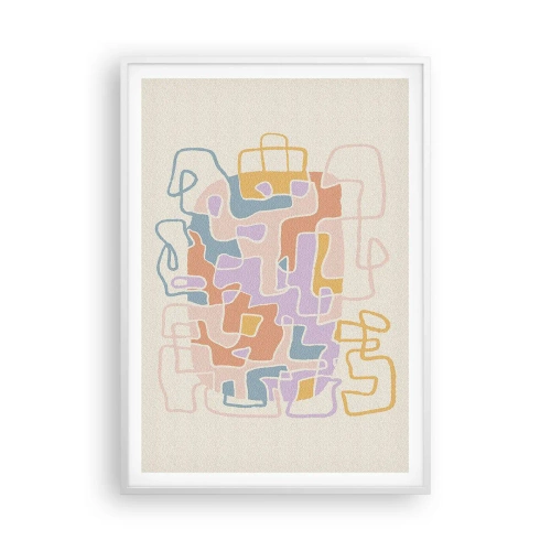 Poster in cornice bianca - Labirinto: avventura gioiosa - 70x100 cm
