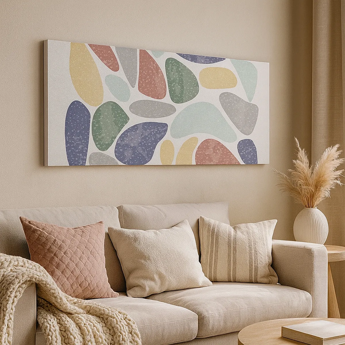 Quadro su tela - Stampe su Tela - Mosaico di colori incipriati - 30x30 cm