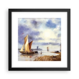 Poster in cornice nera - Il ritorno dei marinai - 30x30 cm