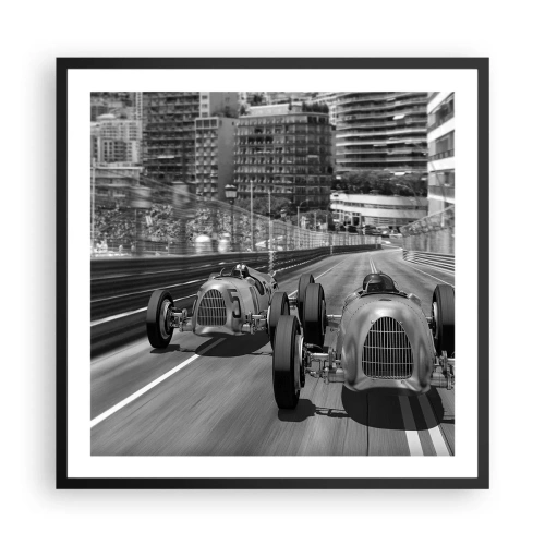 Poster in cornice nera - Tanto tempo fa a Montecarlo - 60x60 cm