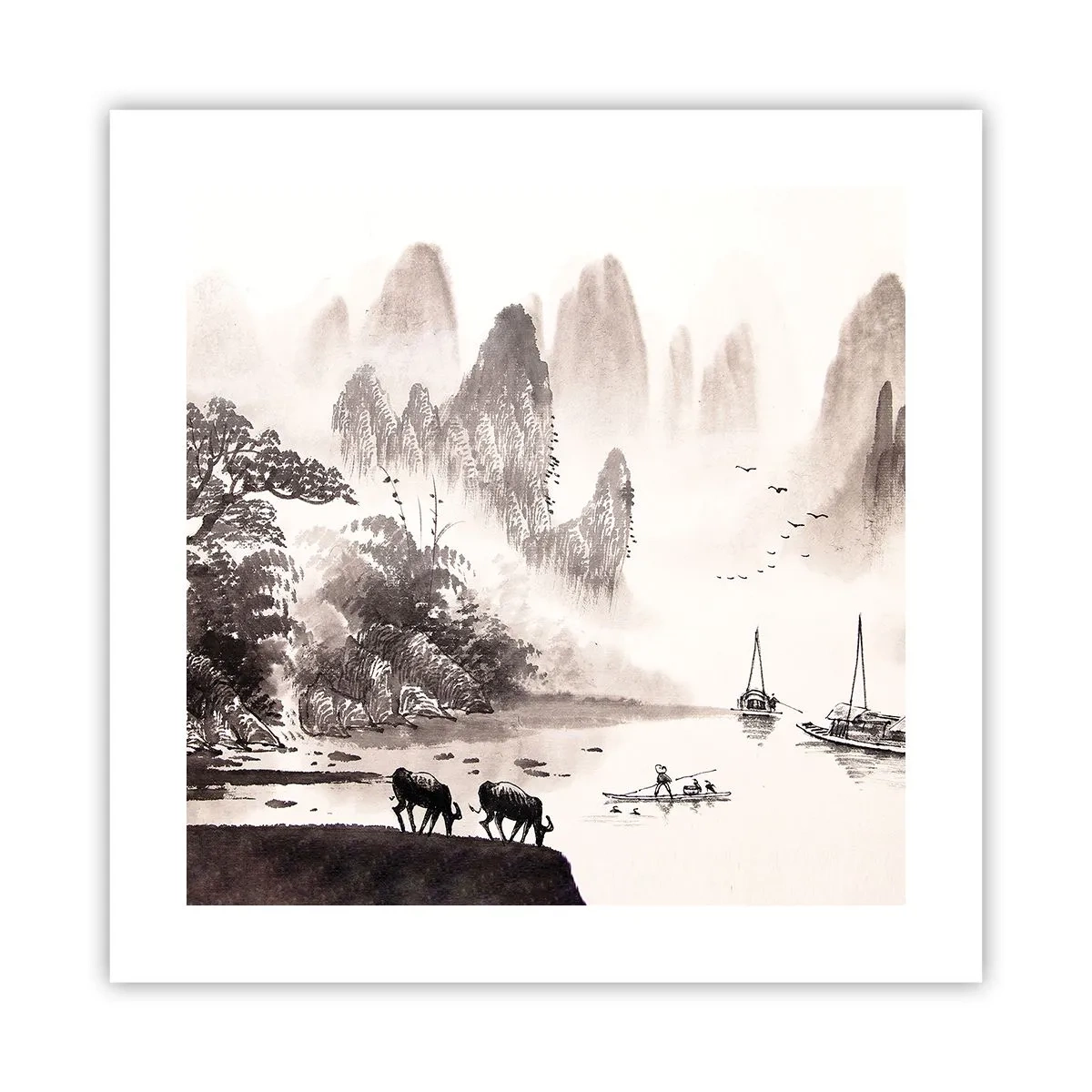 Poster - L'esotica quotidianità dell'Oriente - 40x40 cm