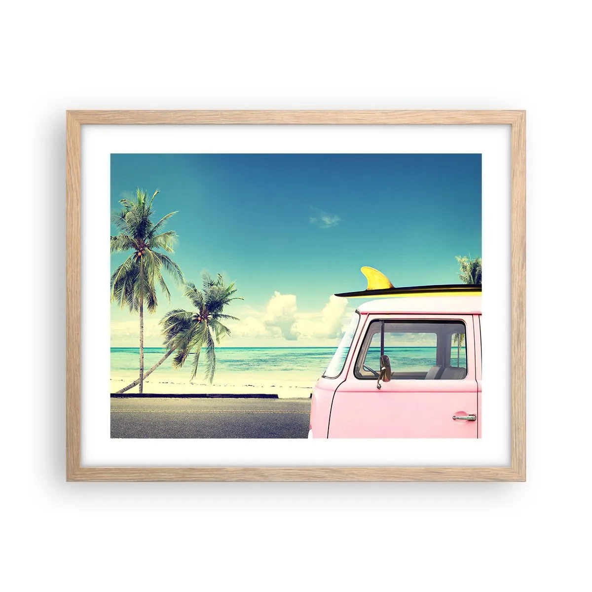 Poster in cornice rovere chiaro - Tempo di vacanze - 50x40 cm