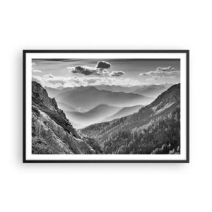 Poster in cornice nera - Fino all'orizzonte - 91x61 cm