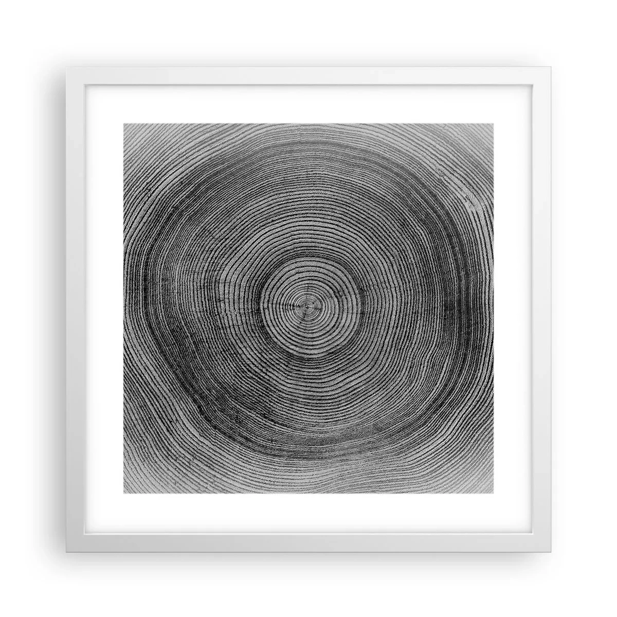 Poster in cornice bianca - I segni del tempo - 40x40 cm