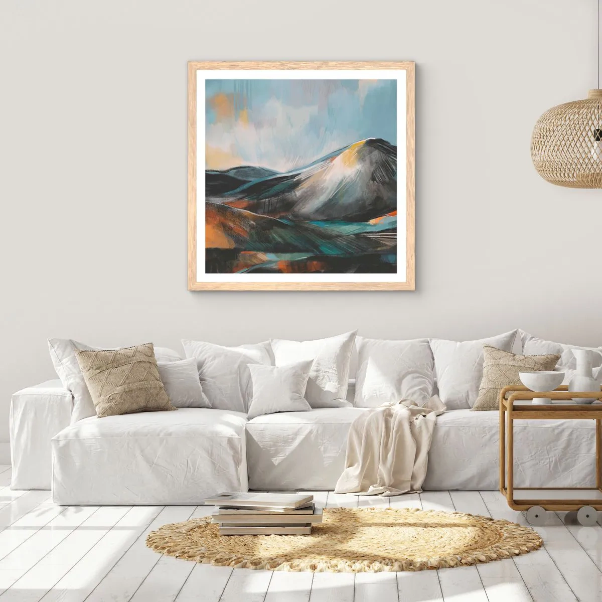 Poster in cornice rovere chiaro - Aspri e belli - 30x30 cm