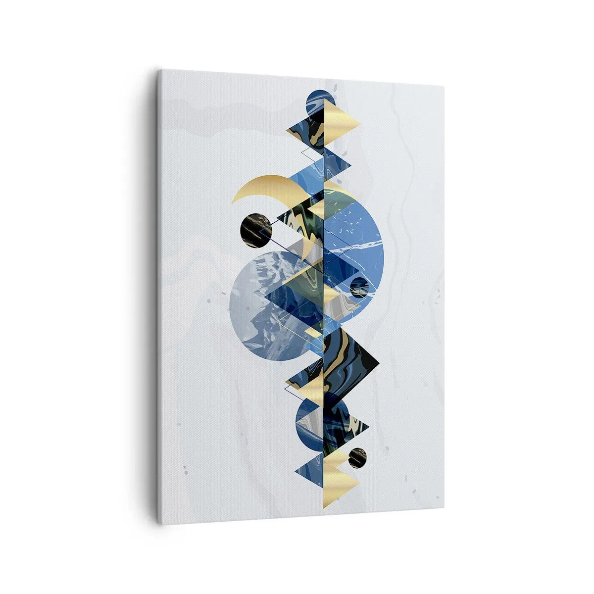 Quadro su tela - Stampe su Tela - Motivi geometrici astratti con motivi montani - 50x70cm - Paesaggio geometrico - Decorazione murale moderna per soggiorno e camera da letto ARTTOR