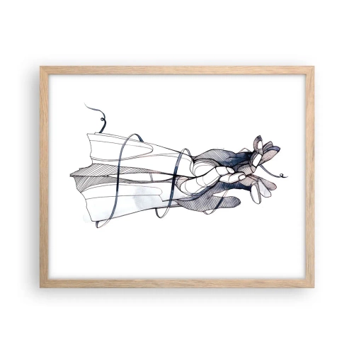 Poster in cornice rovere chiaro - Studio del tocco - 50x40 cm