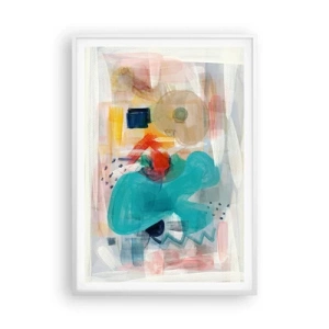Poster in cornice bianca - Il gioco dei colori - 70x100 cm