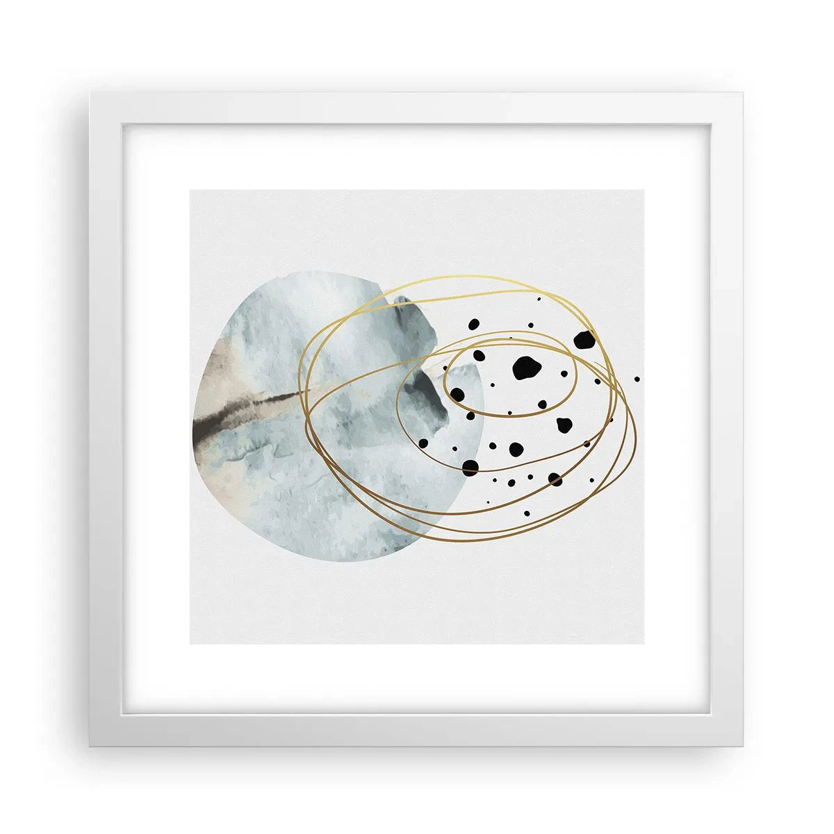 Poster in cornice bianca - Nell'abbraccio dello spazio - 30x30 cm