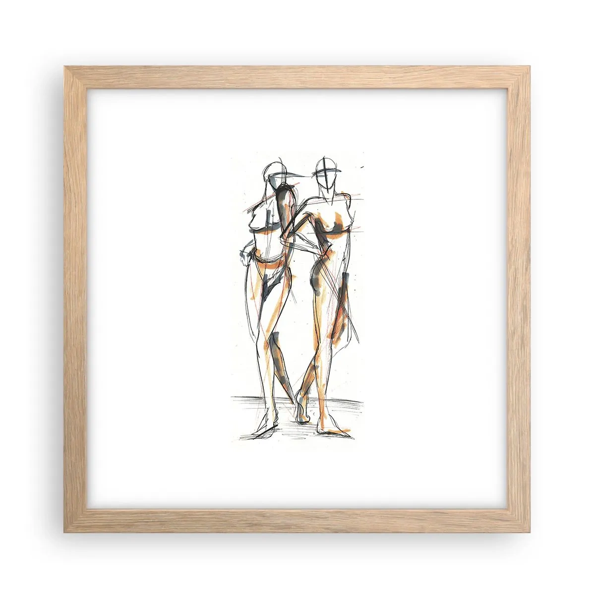 Poster in cornice rovere chiaro - Studio di armonia - 30x30 cm