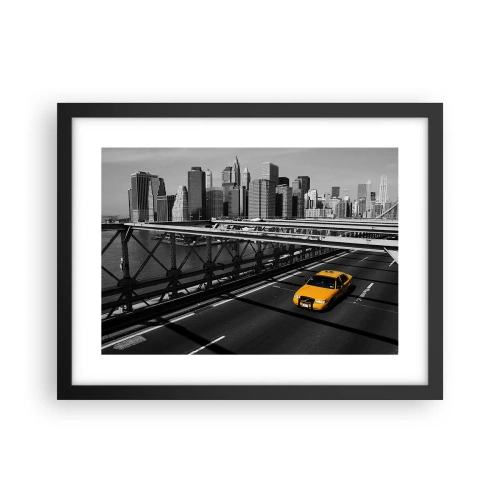 Poster in cornice nera - Il colore della grande città - 40x30 cm