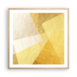 Poster in cornice rovere chiaro - La pace della geometria - 60x60 cm