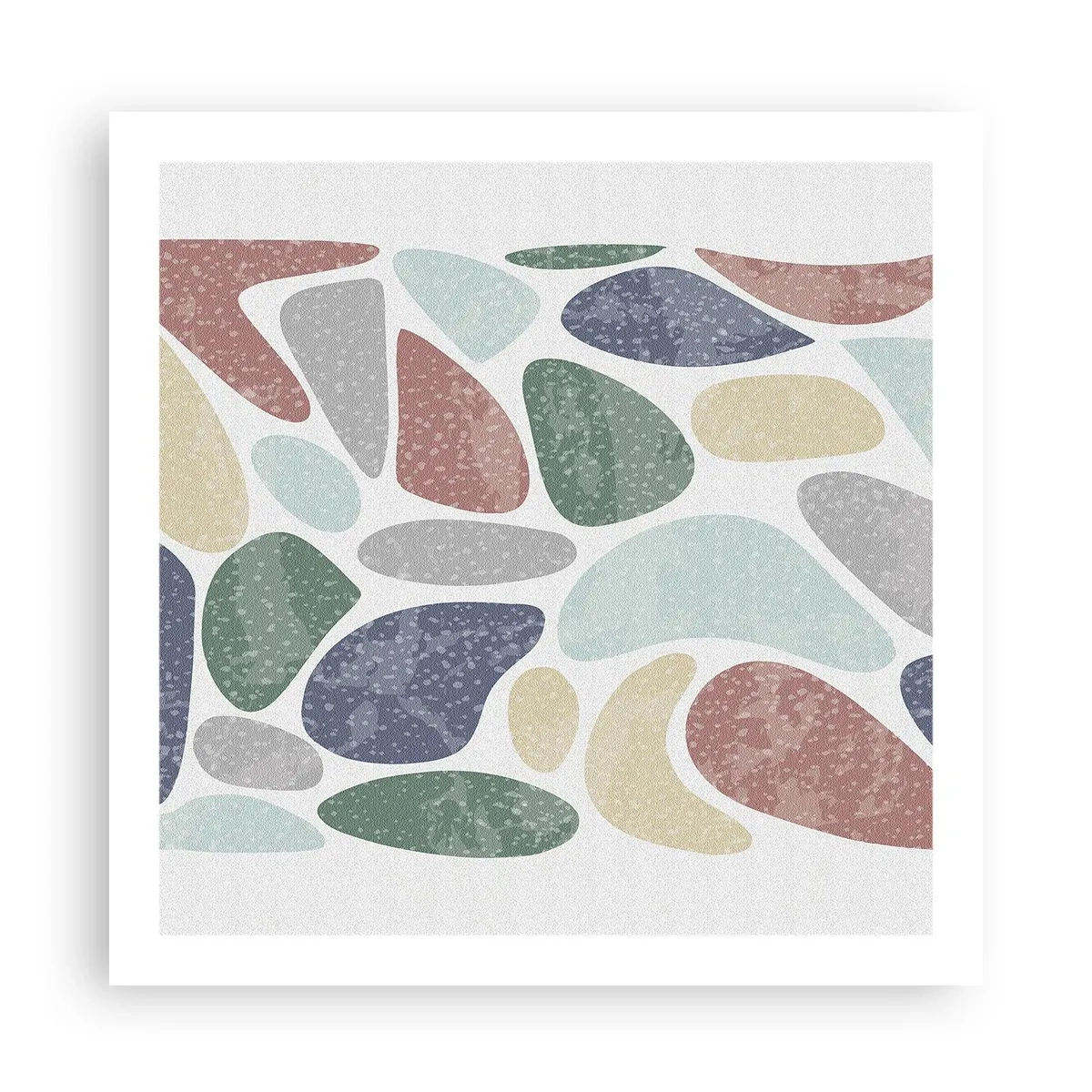 Poster - Mosaico di colori incipriati - 60x60 cm