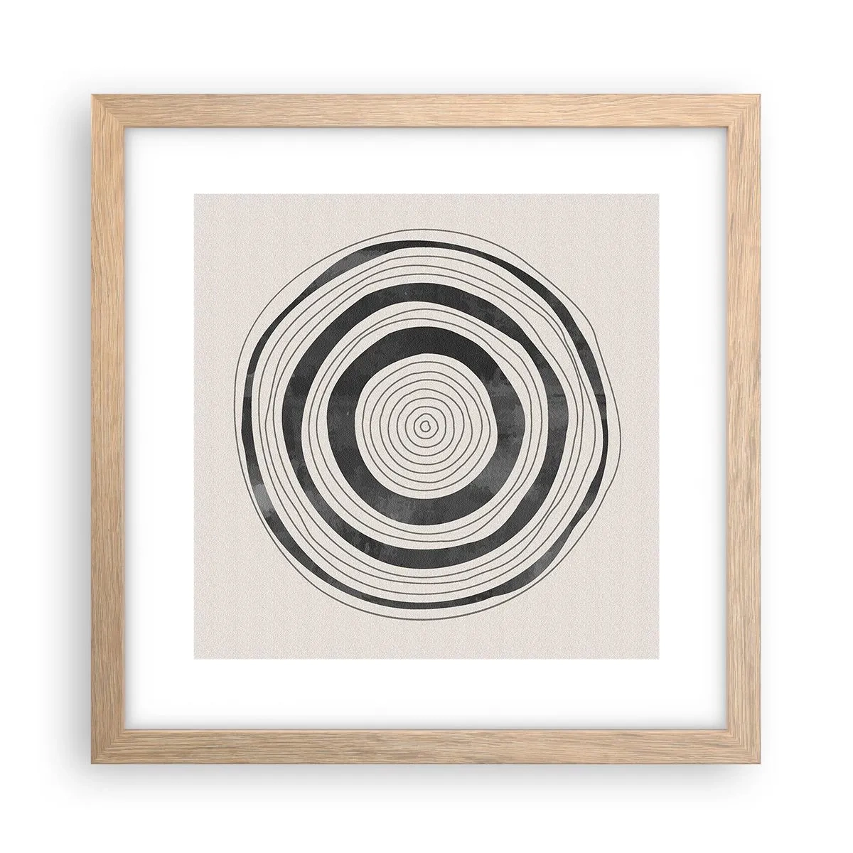 Poster in cornice rovere chiaro - Conta ciò che sta in mezzo - 30x30 cm