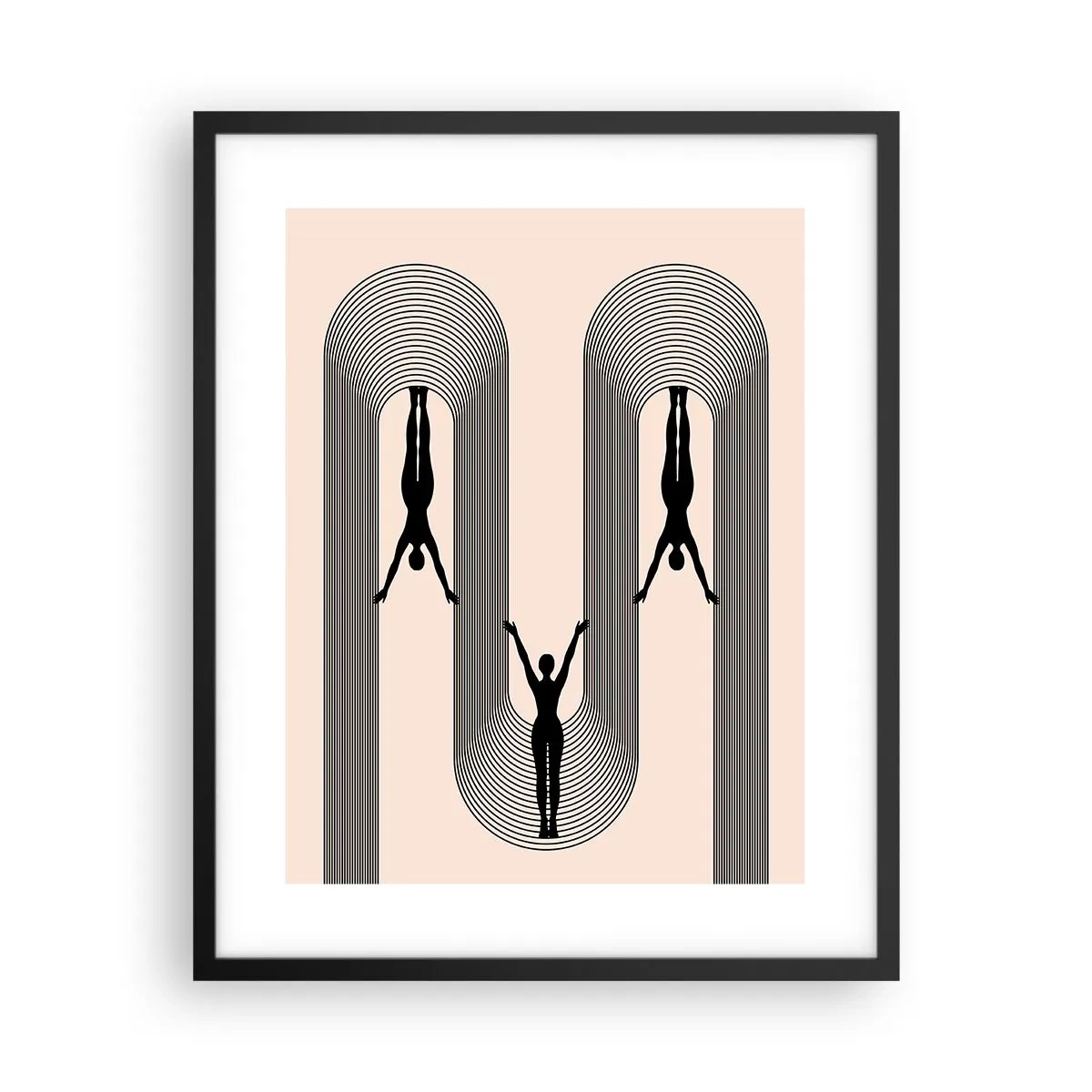 Poster in cornice nera - Sottosopra - 40x50 cm