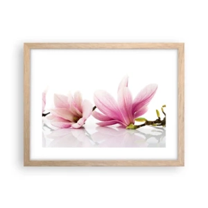 Poster in cornice rovere chiaro - Delicati come un soffio di primavera - 40x30 cm