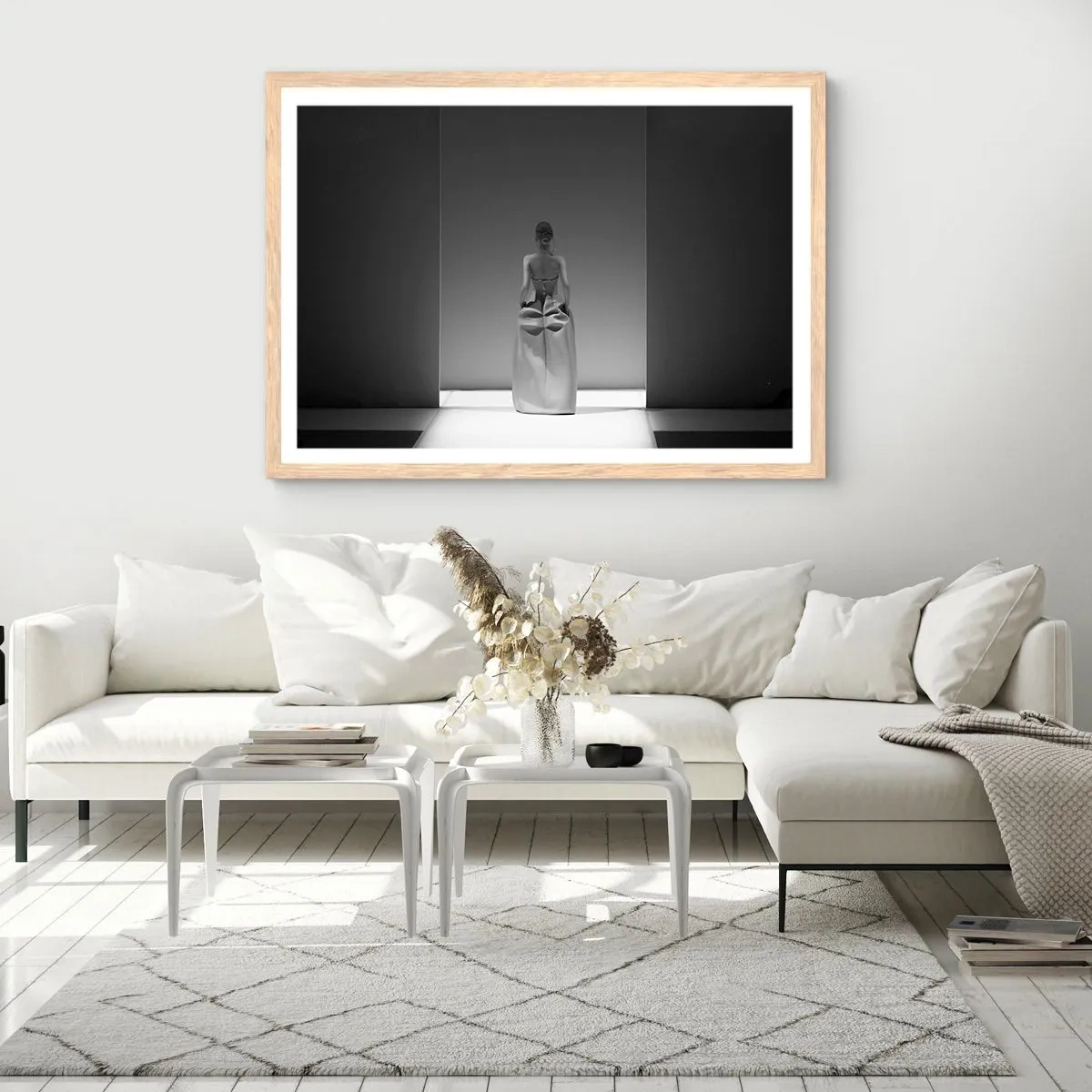 Poster in cornice rovere chiaro - Semplicità raffinata - 91x61 cm