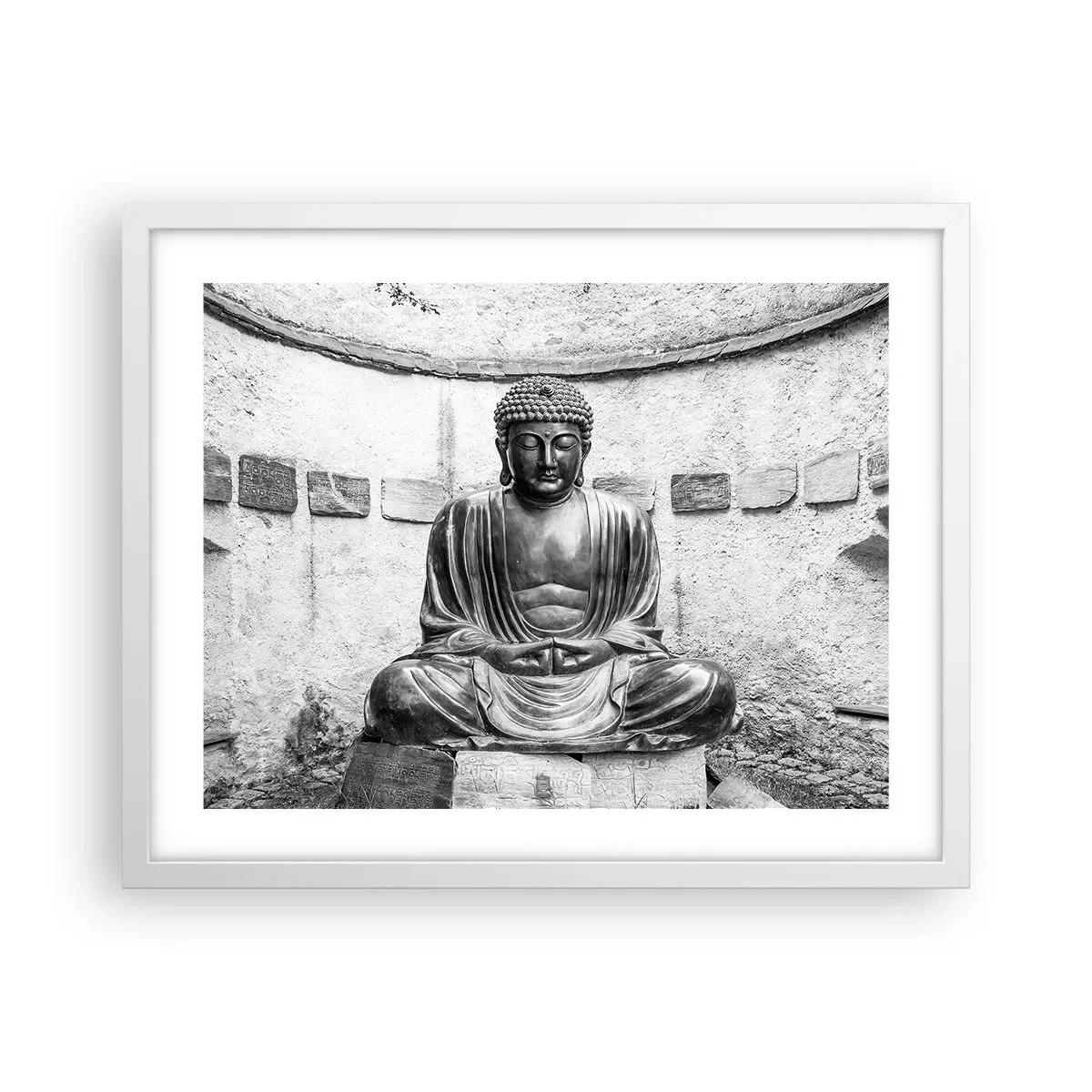 Poster in cornice bianca - Alla fonte della pace - 50x40 cm