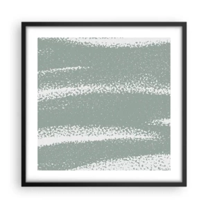 Poster in cornice nera - Astrazione in clima invernale - 50x50 cm