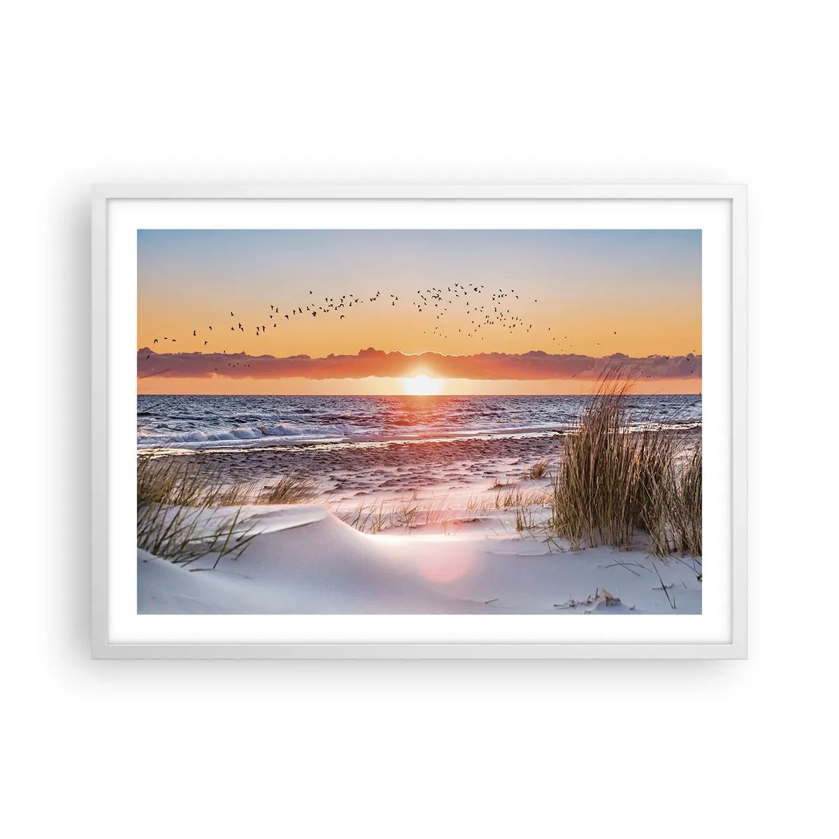Poster in cornice bianca - Paesaggio orizzontale - 70x50 cm