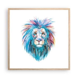 Poster in cornice rovere chiaro - Aura elettrizzante - 60x60 cm