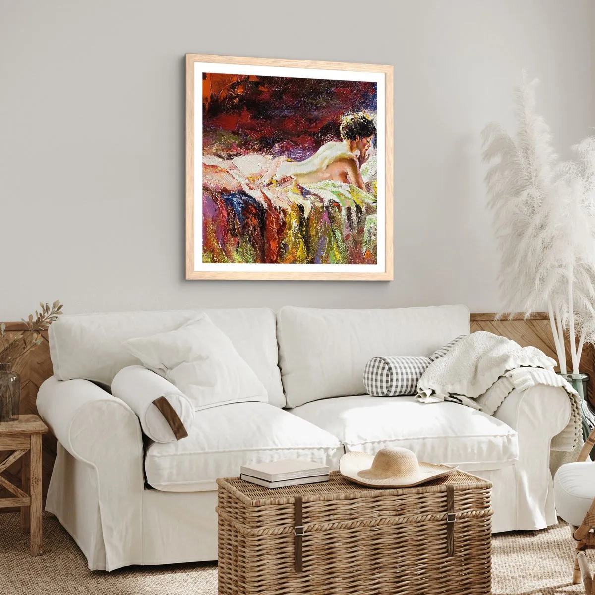 Poster in cornice rovere chiaro - Venere pensierosa - 60x60 cm