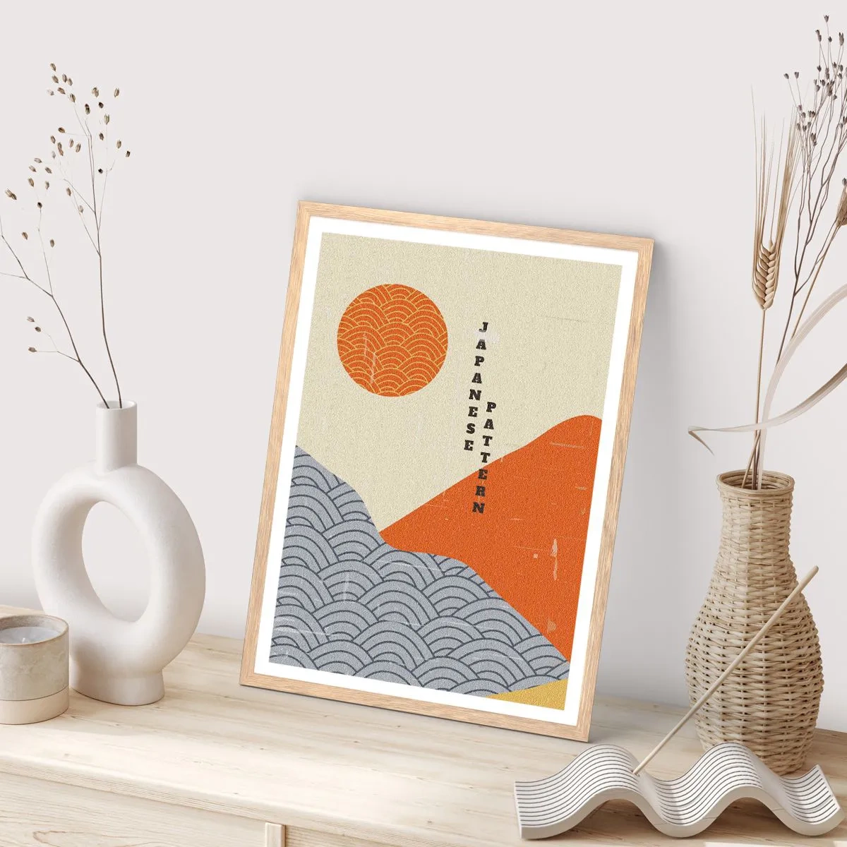 Poster in cornice rovere chiaro - Spirito giapponese - 50x70 cm