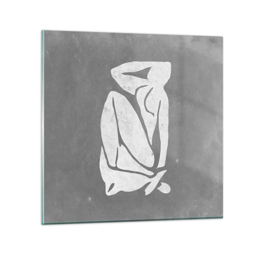 Quadro su vetro - Pensierosa - 30x30 cm