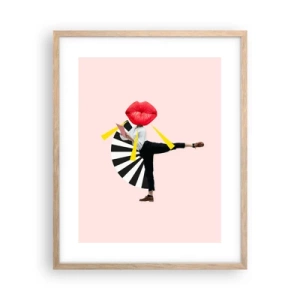 Poster in cornice rovere chiaro - Pop-art surrealistica - 40x50 cm