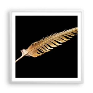 Poster in cornice bianca - Non una piuma qualsiasi.... - 60x60 cm