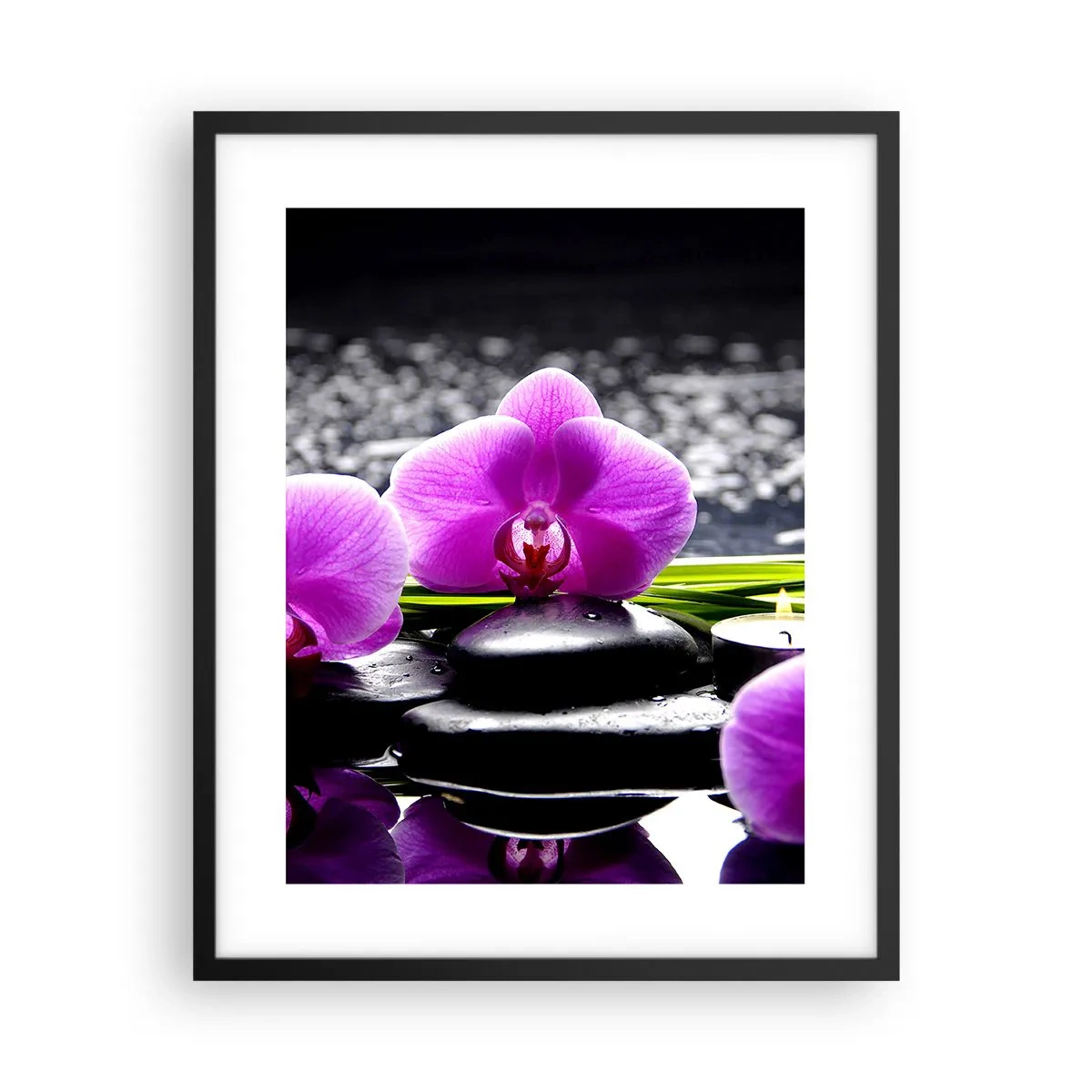 Poster in cornice nera - Annegare nel silenzio e nella pace - 40x50 cm